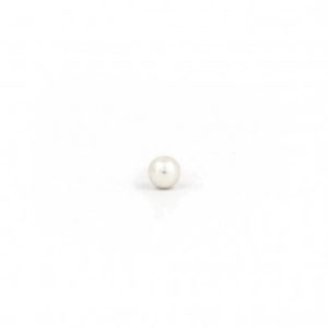 Gold Plated 4MM Simulated White Pearl Earrings – S674STX