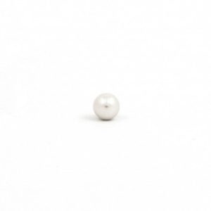 Gold Plated 5MM Simulated White Pearl Earring – S675STX