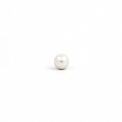 Gold Plated 5MM Simulated White Pearl Earring – S675STX