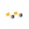earrings for sensitive ears | Studex Gold Plated 5MM September Sapphire Birthstone Earrings