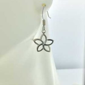 Hypoallergenic Earrings - Silver Star Flower Post Earrings - Stainless Steel Earrings for Women