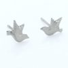 surgical steel silver dove earrings
