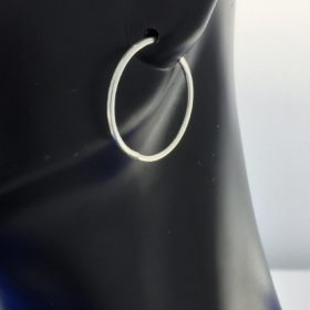 Silver 18Gauge 3/4 inch Smooth Hinged Hoop | best earrings for sensitive ears