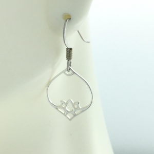 Silver Lotus Earrings – JCL046