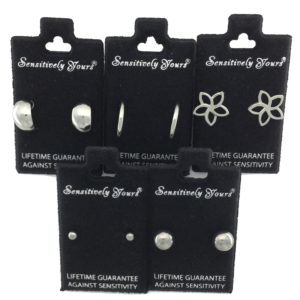 Gift Box of 5 Classic Silver Earrings – GB009