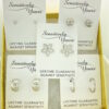 hypoallergenic kids earrings | Gift Box of 5 Classic Silver Earrings