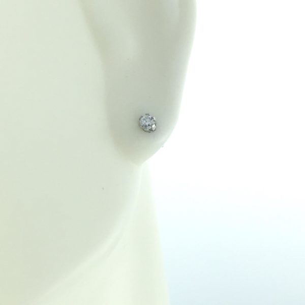 2mm Cubic Zirconia Silver Earrings – JAZ466S