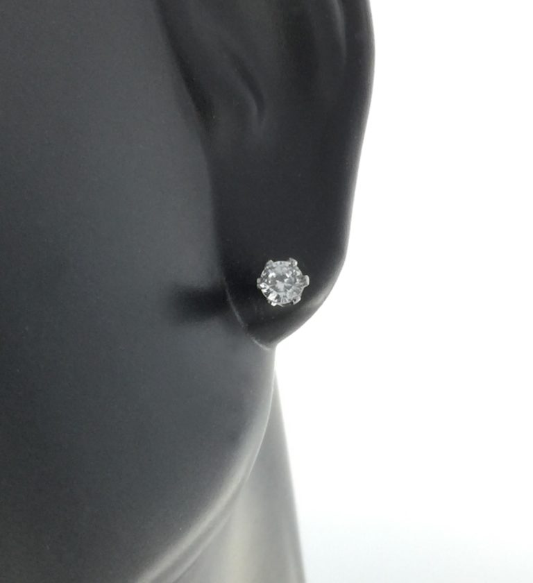 3mm Cubic Zirconia Silver Earrings for Sensitive Ears Sensitively Yours