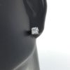 4x4mm Square Cubic Zirconia Silver Earrings | earrings for sensitive ears