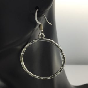 Sterling Textured Hoop Earrings – JCL067
