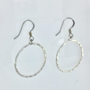 Sterling Textured Hoop Earrings – JCL067