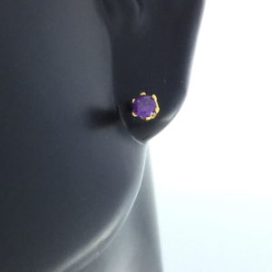 3mm Cubic Zirconia February Birthstone Earrings – JAZ102G
