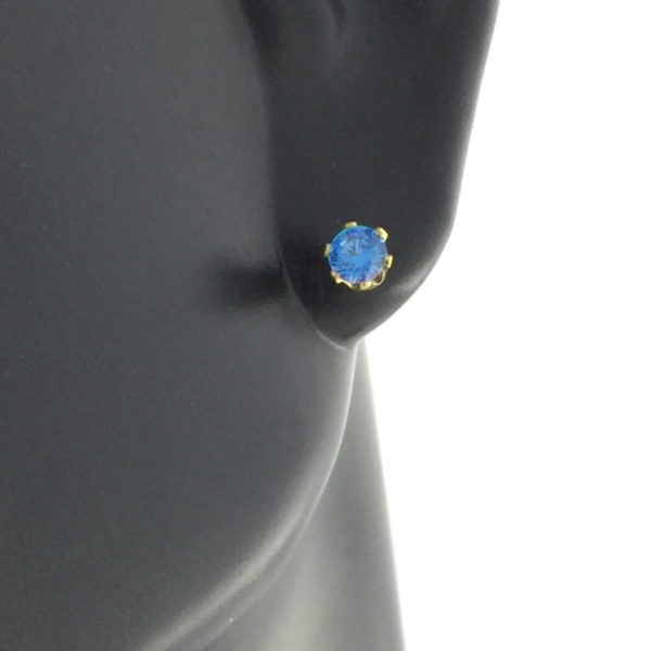 3mm Cubic Zirconia March Birthstone Earrings – JAZ103G