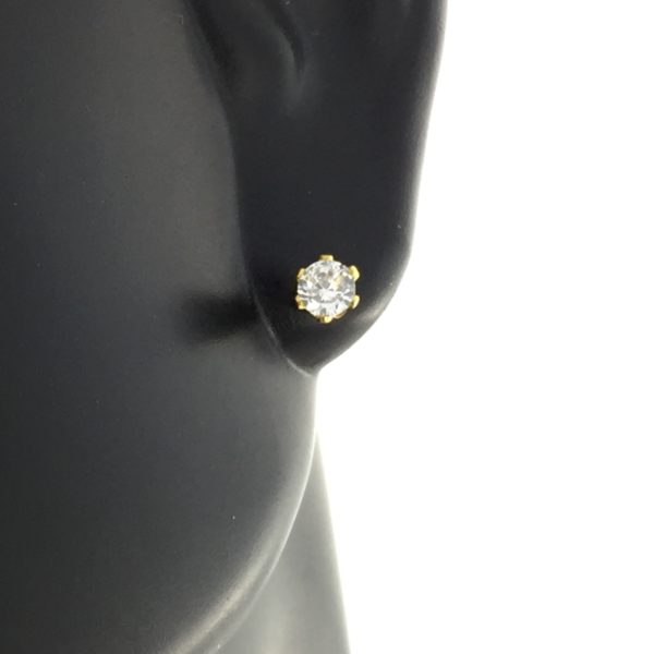 3mm Cubic Zirconia April Birthstone Earrings – JAZ104G
