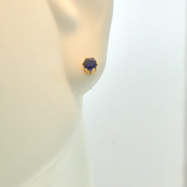 3mm Cubic Zirconia September Birthstone Earrings – JAZ109G
