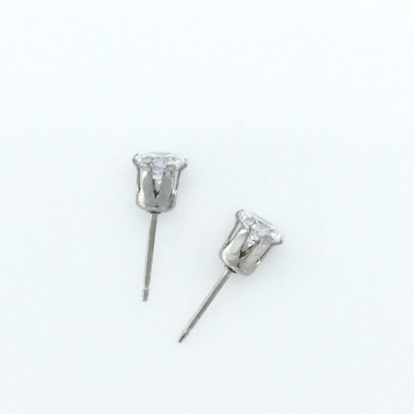 5mm Cubic Zirconia Silver Earrings – JAZ121S