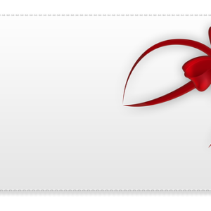 gift card | White with Red Bow Right Corner Gift Card