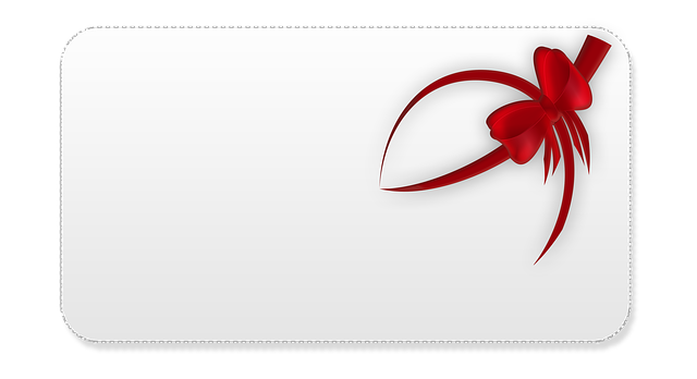 gift card | White with Red Bow Right Corner Gift Card