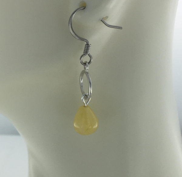 Yellow Jade Teardrop Earrings – JCL084