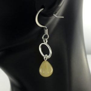 Yellow Jade Teardrop Earrings – JCL084
