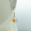 hypoallergenic earrings | Orange Carnelian in Organic Silver Frame Earrings