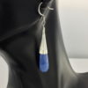 hypoallergenic earrings | Blue Agate Teardrop in Silver Cone Earrings