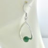 hypoallergenic earrings | Green Aventurine in Silver Drop Earrings