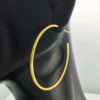 hypoallergenic hoop earrings | Large Gold Hoop w Post 1-3/4 Inch Earrings