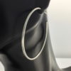 stainless steel hoop earrings | Large Stainless Steel Hoop with Post 1-3/4 Inch Earrings