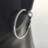 stainless steel earrings | Silver Hoop Spring Catch 1 Inch Earrings