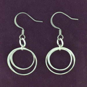 Silver Double Hoop Earrings – JCL110