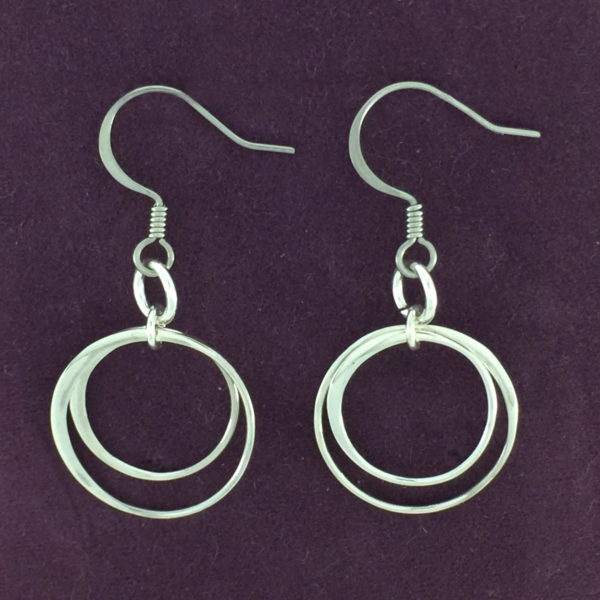 Silver Double Hoop Earrings – JCL110