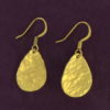 hypoallergenic earrings | Hammered Brass Teardrop Earrings