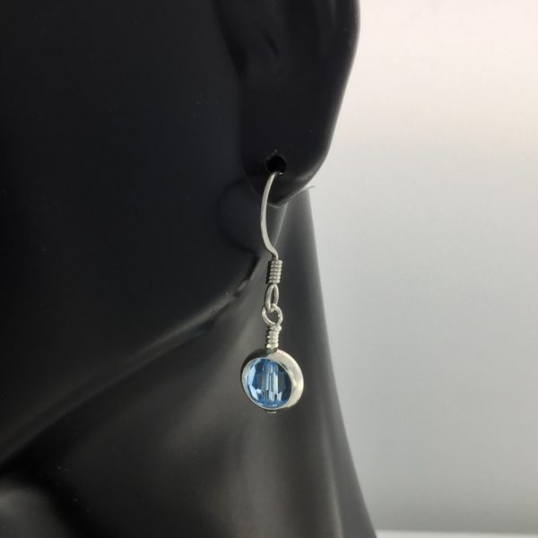 March Birthstone Drop Earrings – Aquamarine – JCL097