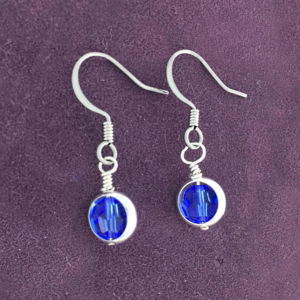 September Birthstone Drop Earrings – Sapphire – JCL103