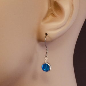 September Birthstone Drop Earrings – Sapphire – JCL103