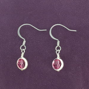 October Birthstone Drop Earrings – Rose – JCL104