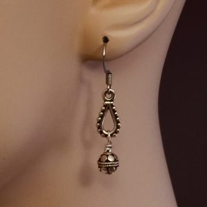 Silver Teardrop with Drop Earrings – JCL124