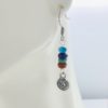 hand-crafted | Sterling Silver Spiral w Turquoise Lapis Jasper Earrings