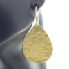 hand-crafted | Large Hammered Brass Teardrop Earrings