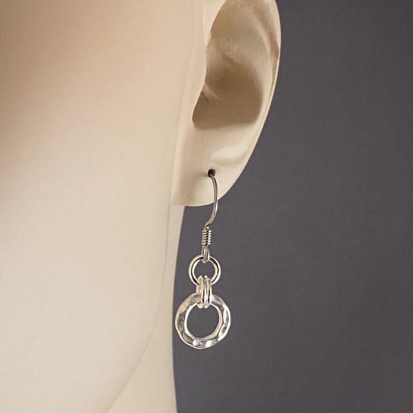 Sterling Silver Hammered Ring Earrings – JCL136
