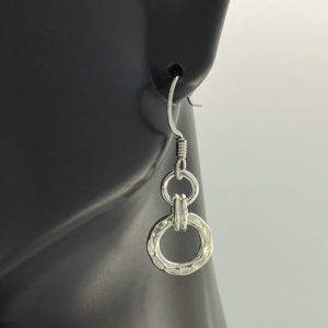 Sterling Silver Hammered Ring Earrings – JCL136