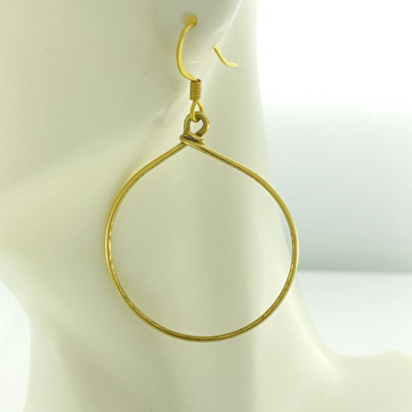 Large Brass Wire Hoop Earrings – JCL141