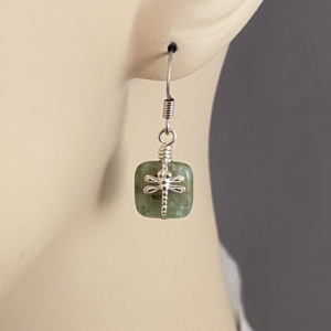 Green Kyanite with Dragonfly Earrings – JCL144