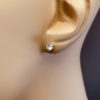 earrings for sensitive ears | 4mm Silver Cubic Zirconia Earrings