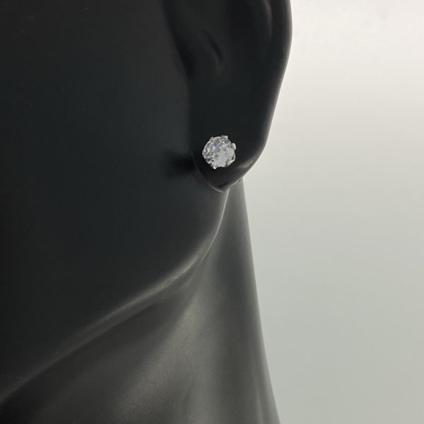4mm Cubic Zirconia Silver Earrings – JAZ120S