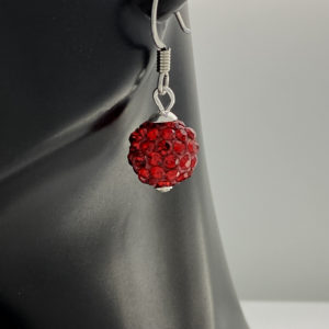 Red Sparkle Ball Earrings – JCL147