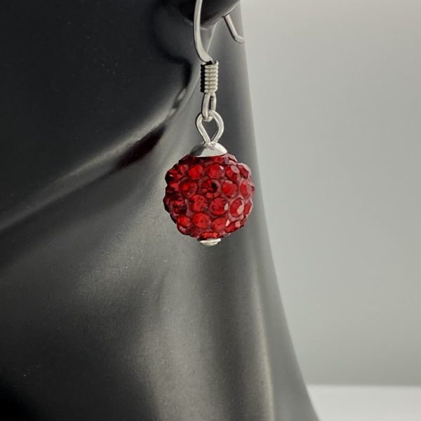 Red Sparkle Ball Earrings – JCL147