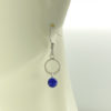 hand made | Blue Lapis with Silver Circle Earrings