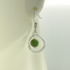 hand made | Green Jade in Organic Silver Frame Earrings